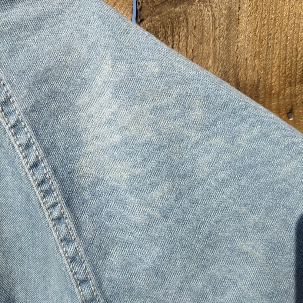 Stussy Denim Chore Jacket Men's Small Hoodie Barn Coat Jean Parka Workwear - Picture 12 of 16
